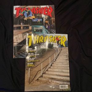 Set of 2 Thrasher Magazines ~ 2017 Editions ~ stickers included
